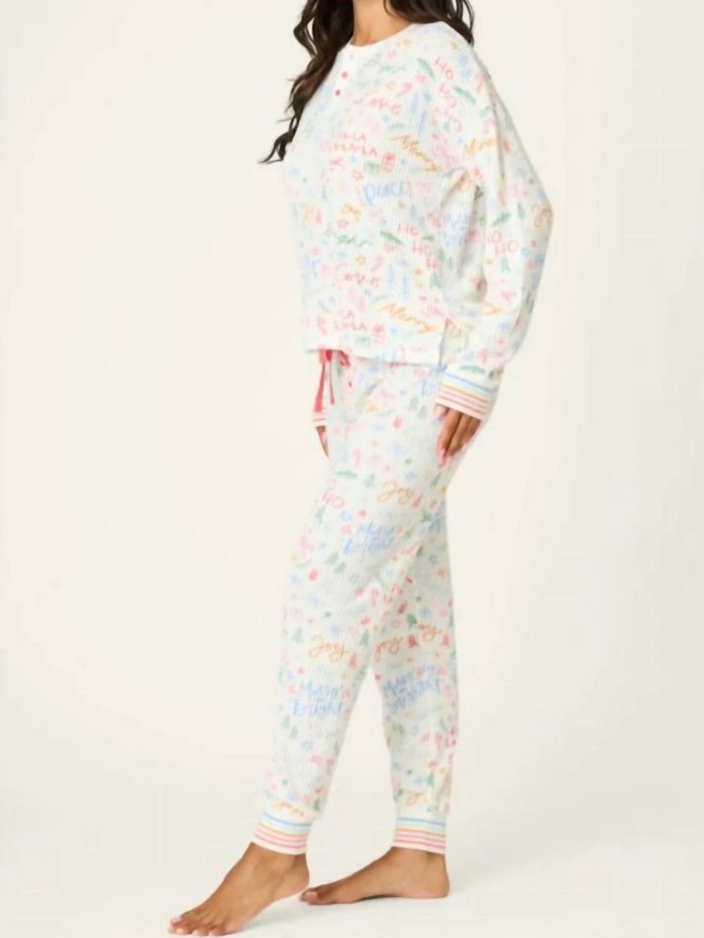 Pj Salvage Ski Jammie Classics Fa La La Pajama Set Size XL Comfort Nordstrom - Picture 3 of 6